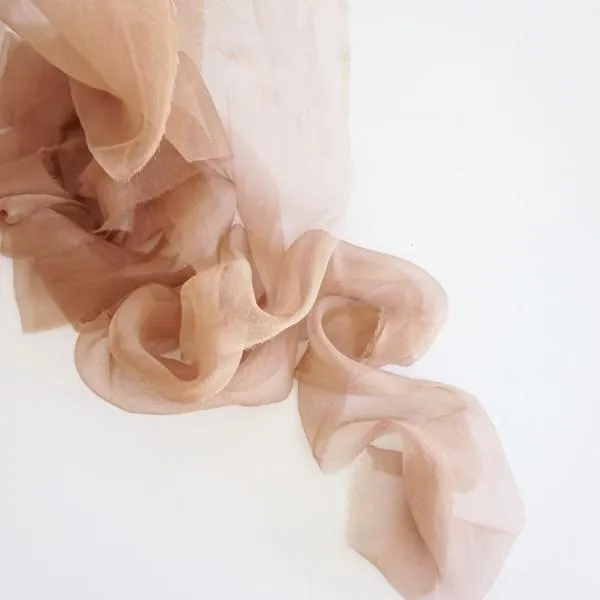 Silk Gossamer Ribbon in Rose Gold