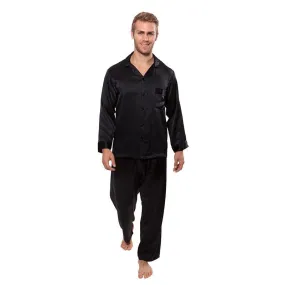 Silk Pajamas for Men 22 Momme Long Sleeve Lounge Soft Comfortable 100% Real Silk Pajamas Set