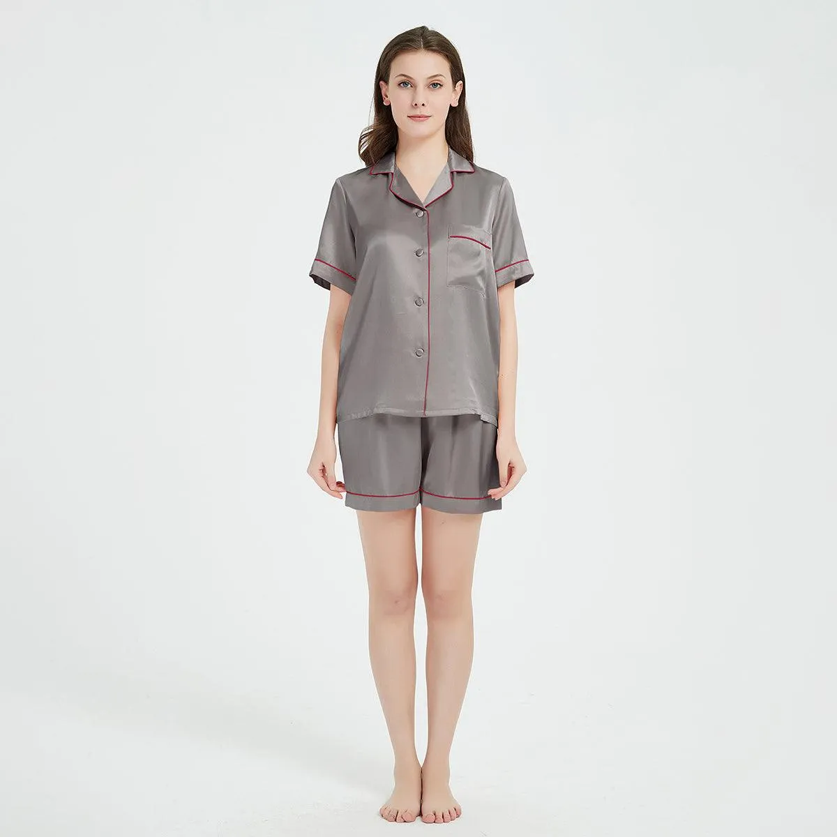 Silk Pajamas Shorts Set for Women silk pajamas nightwear