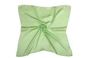 Small Square Silk Satin Scarf Plain Green Color XFJ309