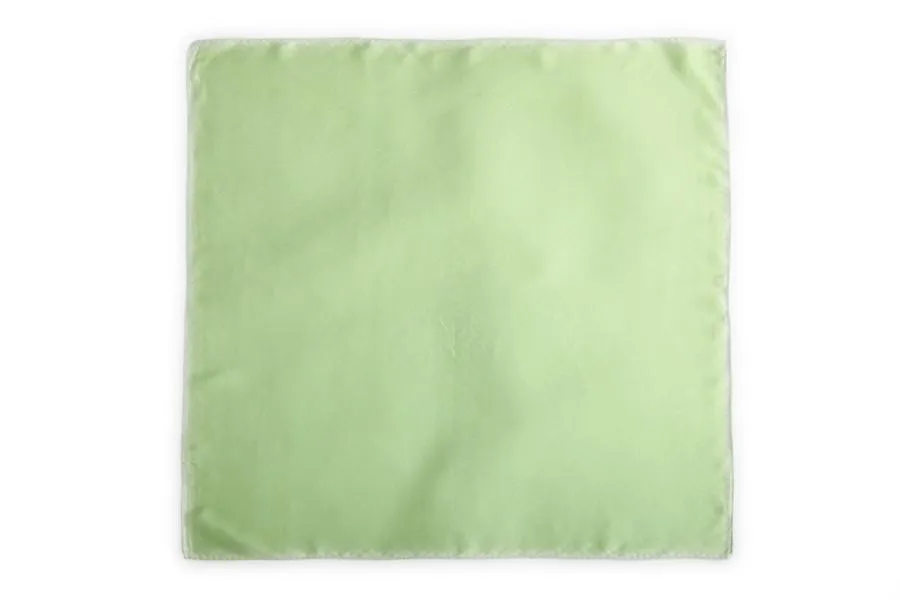 Small Square Silk Satin Scarf Plain Green Color XFJ309