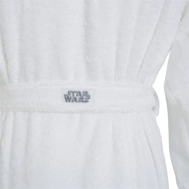 Star Wars Winter Bathrobe White Coral Velvet Pajamas Cosplay Costume For Adults