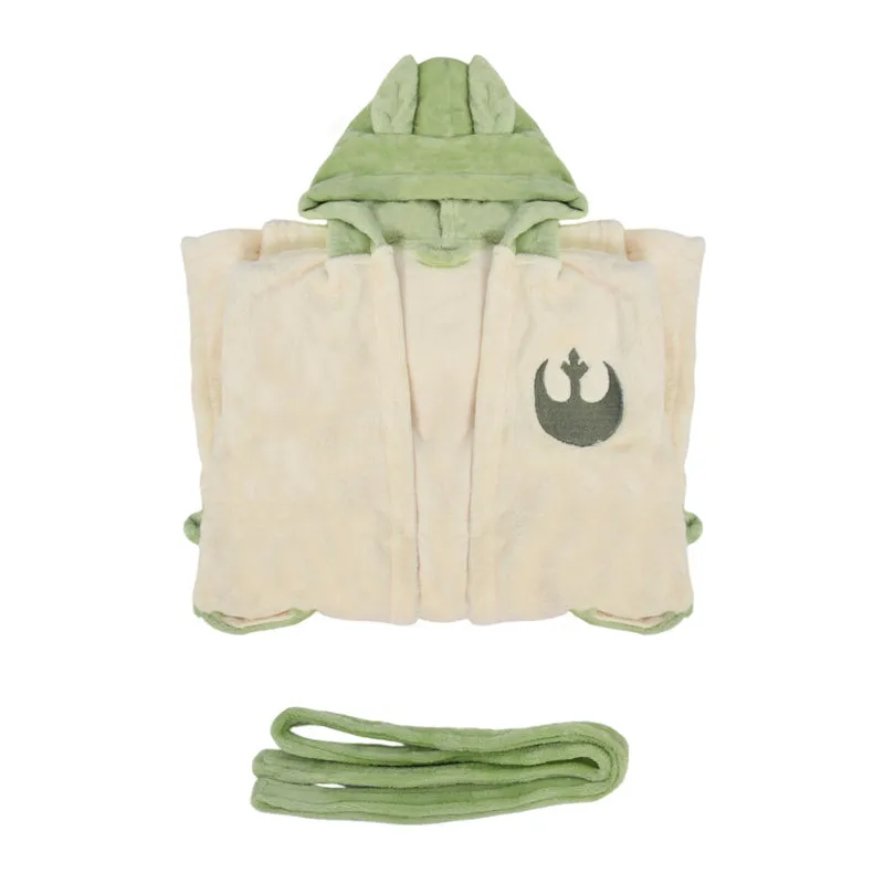 Star Wars Yoda Coral Velvet Pajamas Winter Bathrobe Cosplay Costume For Kids