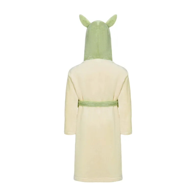 Star Wars Yoda Coral Velvet Pajamas Winter Bathrobe Cosplay Costume For Kids