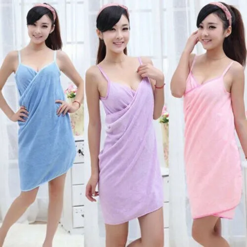 Summer new thin bath towel ice silk sling nightdress tube top bath skirt beach towel women