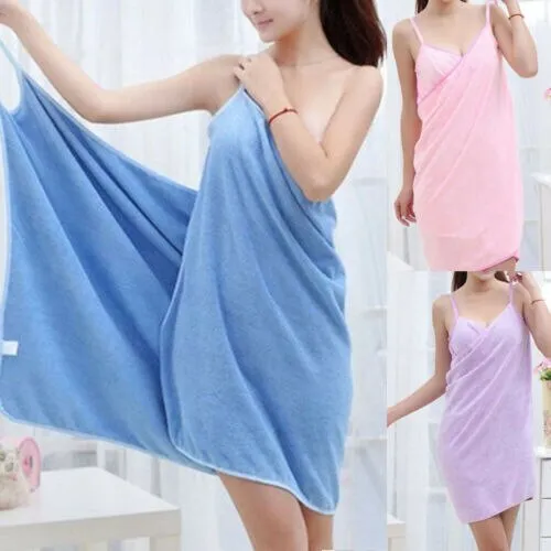 Summer new thin bath towel ice silk sling nightdress tube top bath skirt beach towel women