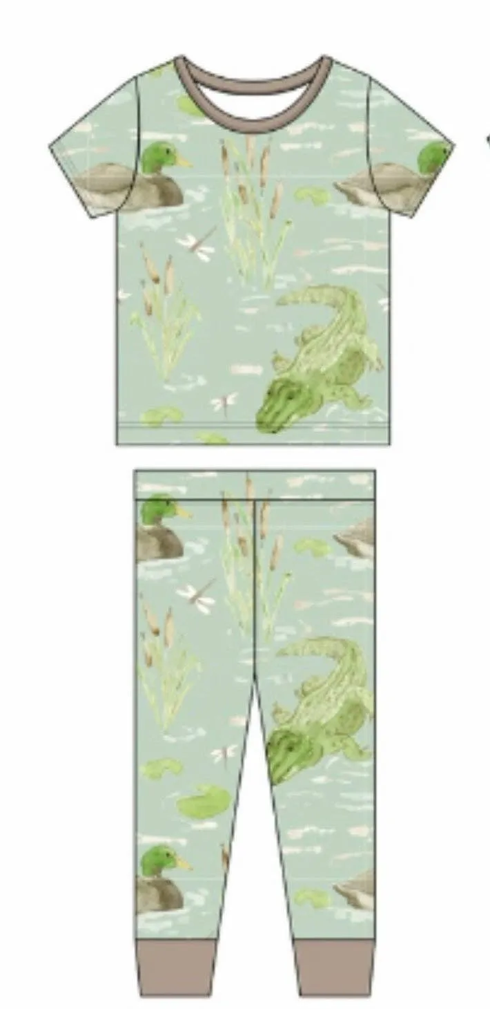 Sweet Bay Clothing - Ducks and Gators Two Piece Pajama Pants Set