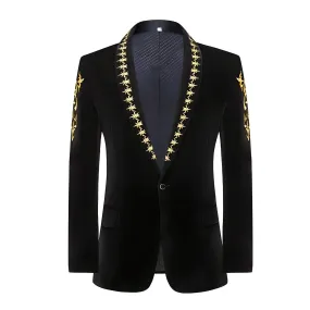 The Caesar Velvet Slim Fit Blazer Suit Jacket