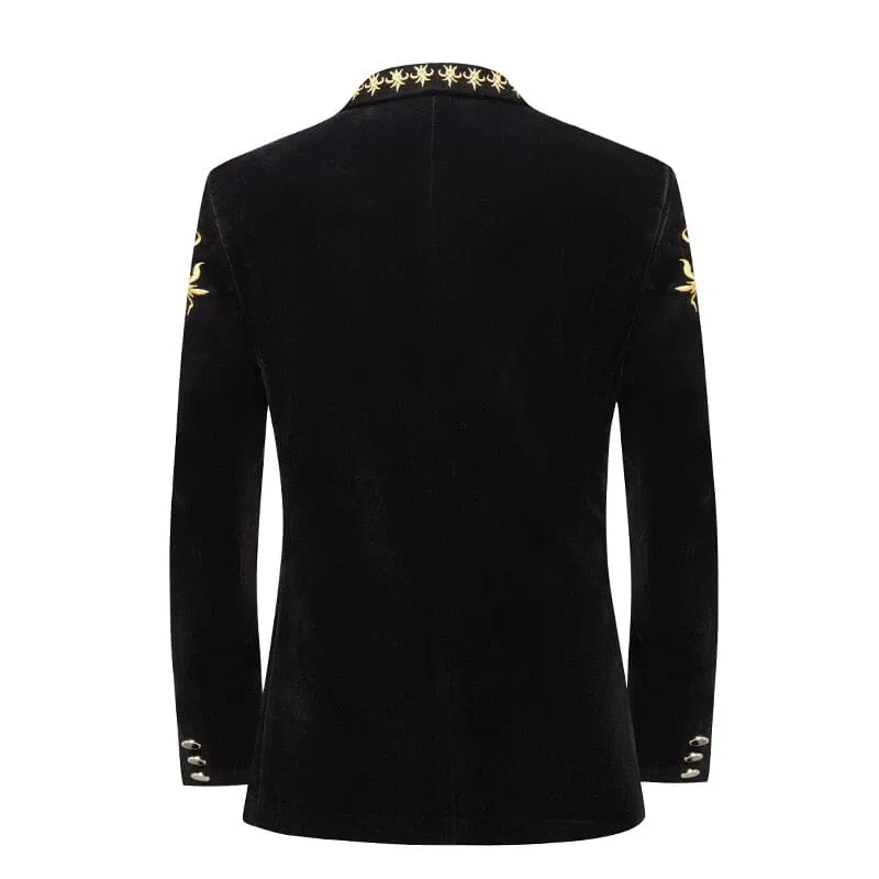 The Caesar Velvet Slim Fit Blazer Suit Jacket