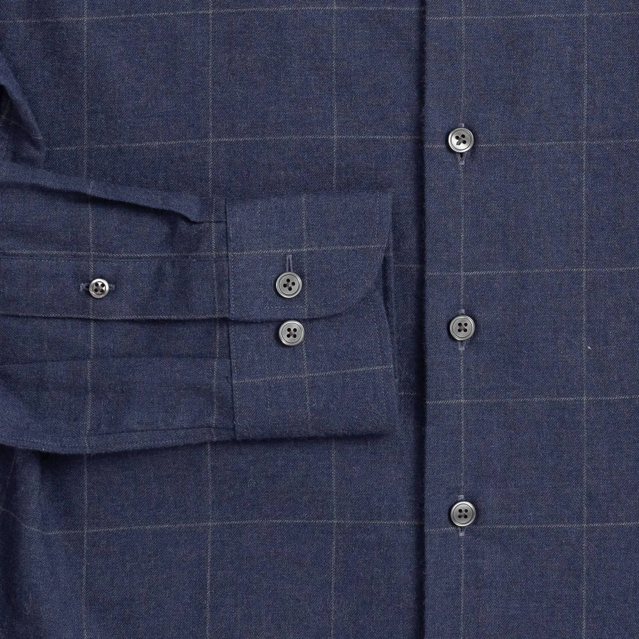 The Navy Heather Cardwell Cashmere Windowpane Casual Shirt