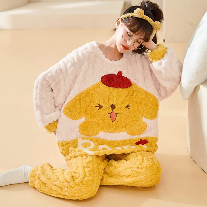 Thick Knit Kawaii Pajama Sets