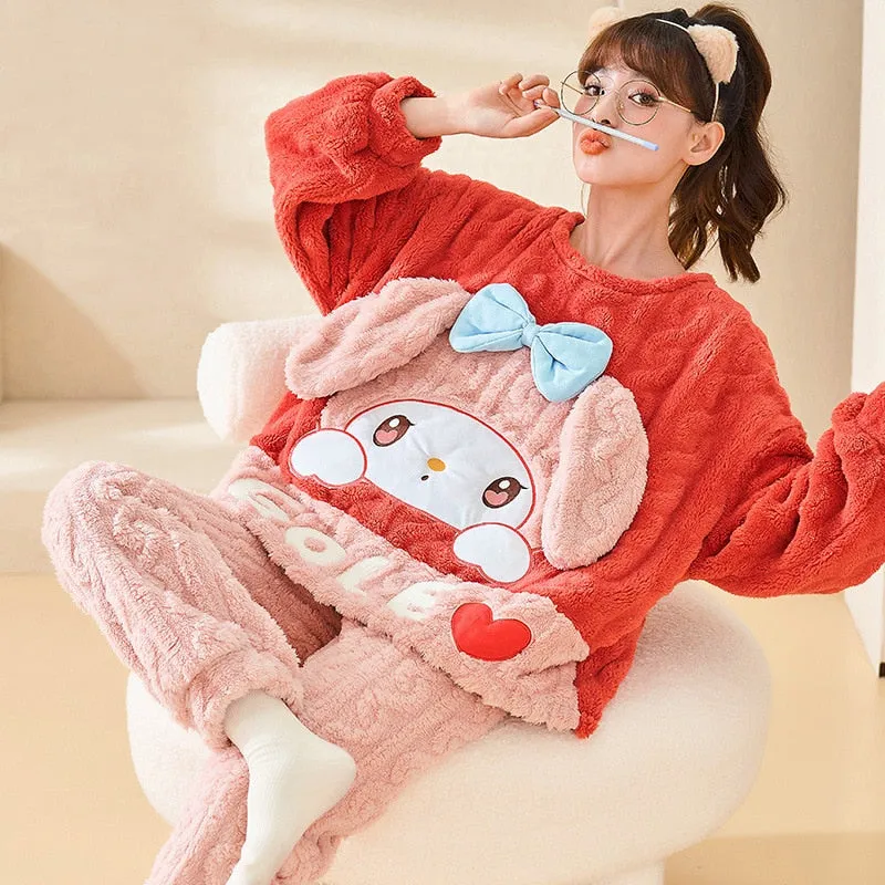 Thick Knit Kawaii Pajama Sets