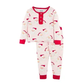 Toddler Vintage Pink Santa PJ Set