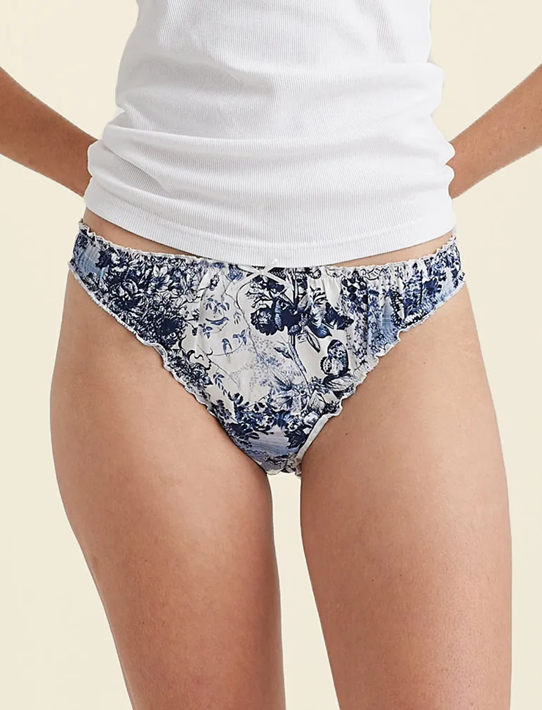 Toile De Jouy Silk Panties