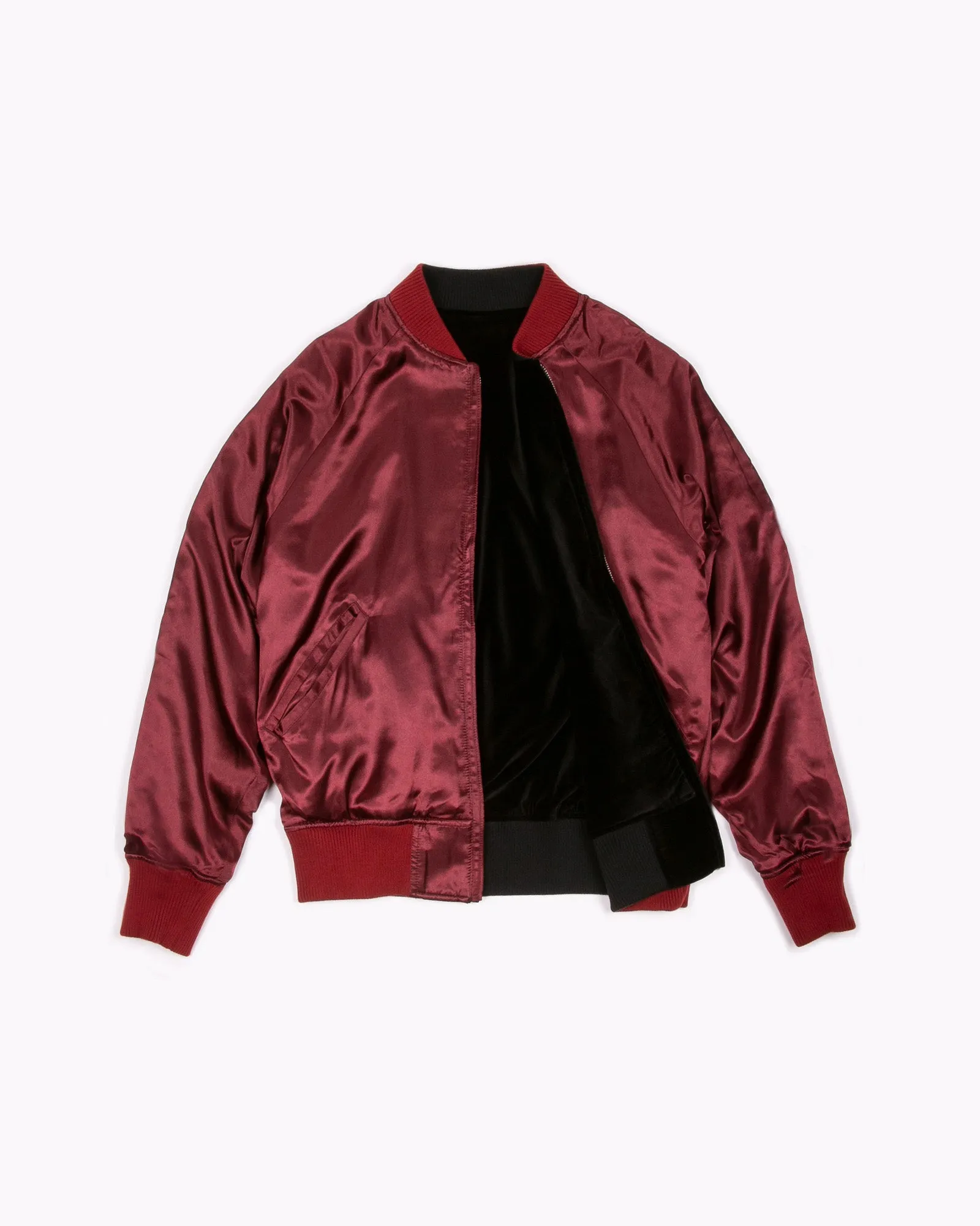 Velvet Bomber - Black/Burgundy