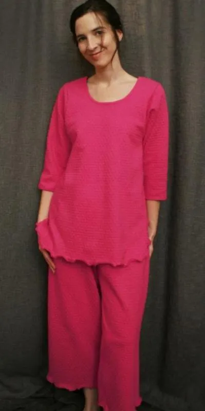 Vibrant Brights 3/4 Sleeve Long Top & Palazzos Dot Collection